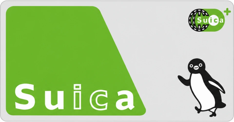 Old Suica card with the penguin mascot